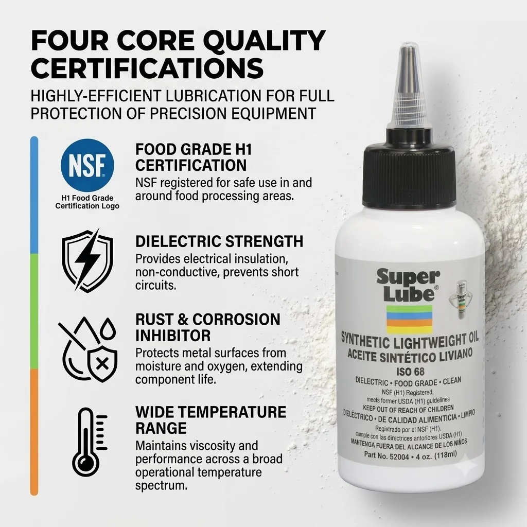 Super Lube 52004 4oz Lightweight Synthetic Lubricant Food Safe Oil Lubrication for3D Printer Bearing Chain Motor Industrial Pump