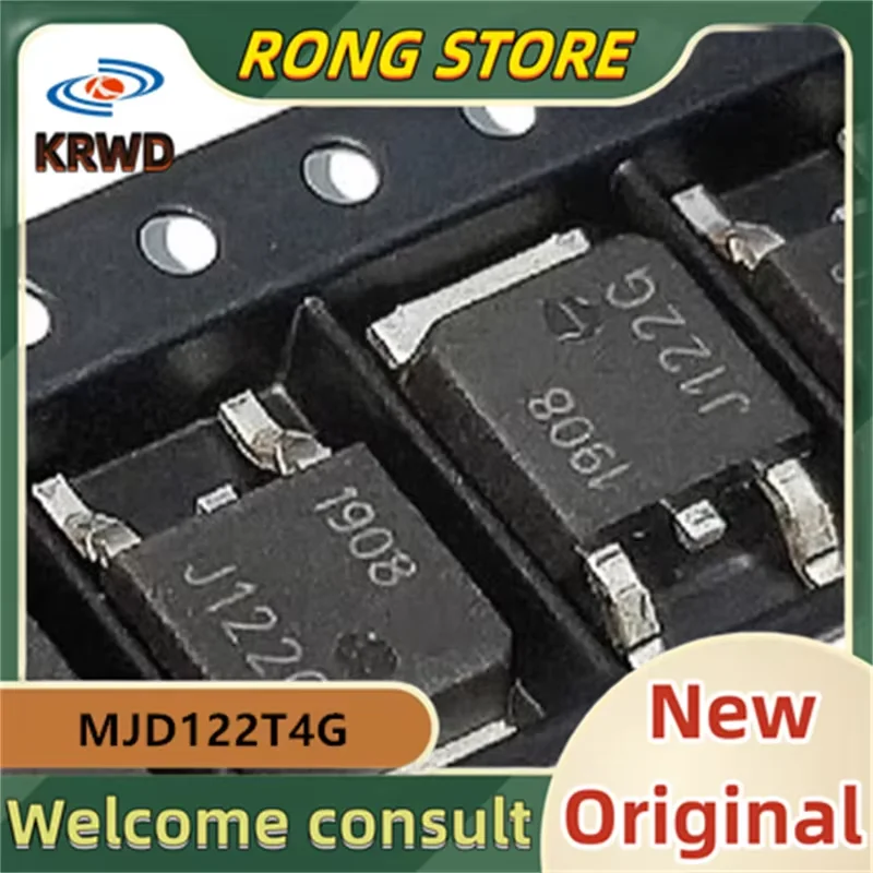 (10PCS) New and Original Chip IC MJD122T4G  MJD122G  MJD122 TIP122 SMD SOT-252