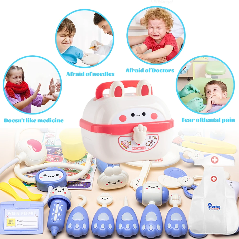 Doctor Toys for Kids Hospital Nurse Doctor Role Play Kit Medical Toys Dentist Kit Play Set Educational Toy Gift for Boy Girl