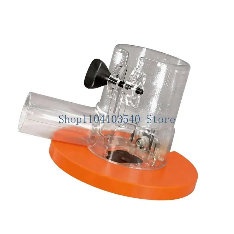 02DC Wood Trimmer Router Base for 64-65MM Housing Size, See-Through Body and Woodworking Daily Control Use Tasks Shop
