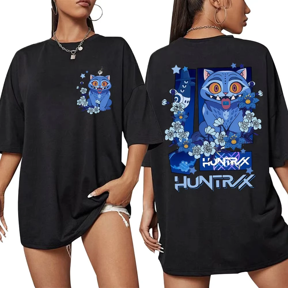 

KPop Demon Hunters Derpy Tiger 2025 T Shirt Fashion Harajuku Men Women's Cosplay T-shirt Oversized Cotton Casual Tees Streetwear
