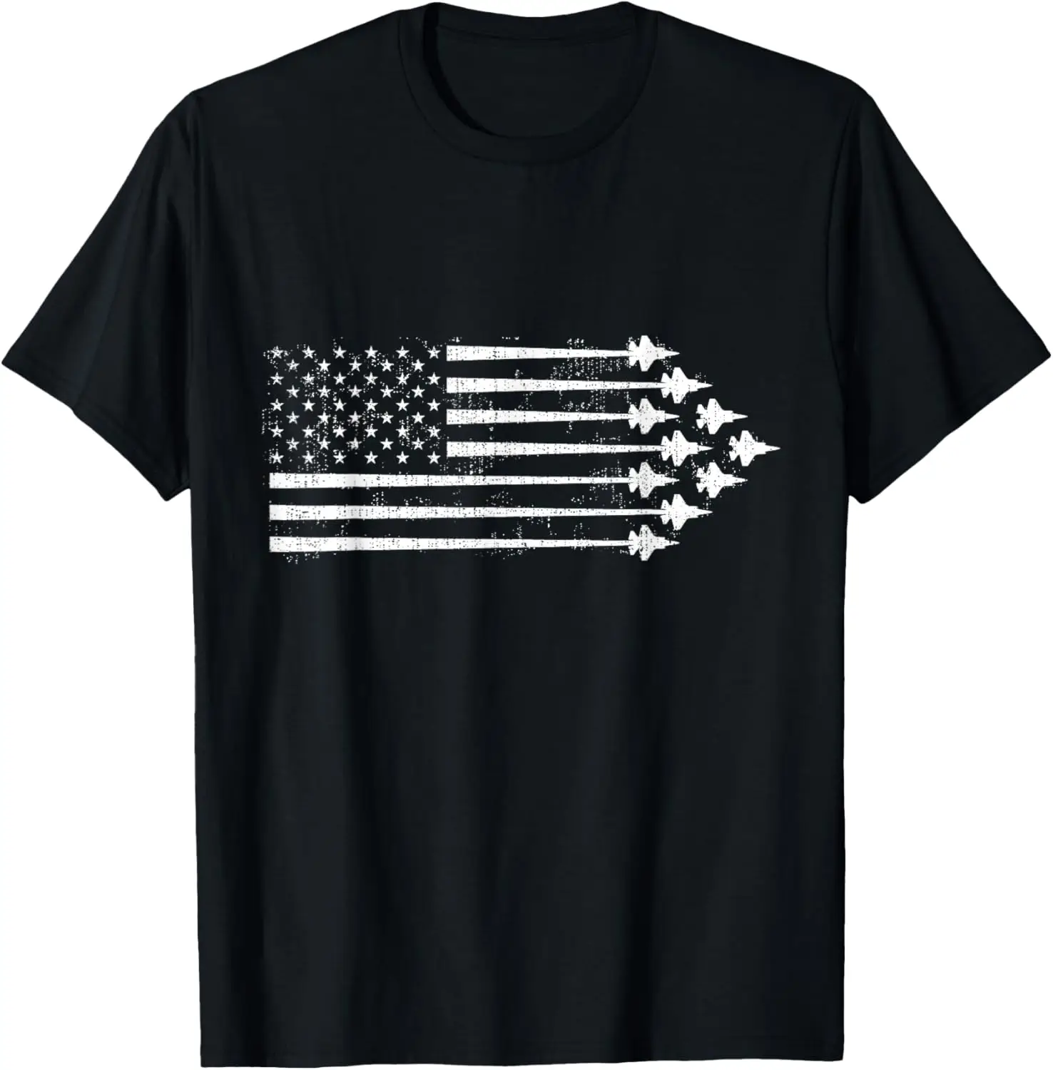 F35 Fighter Jet Vintage American Flag Shirt