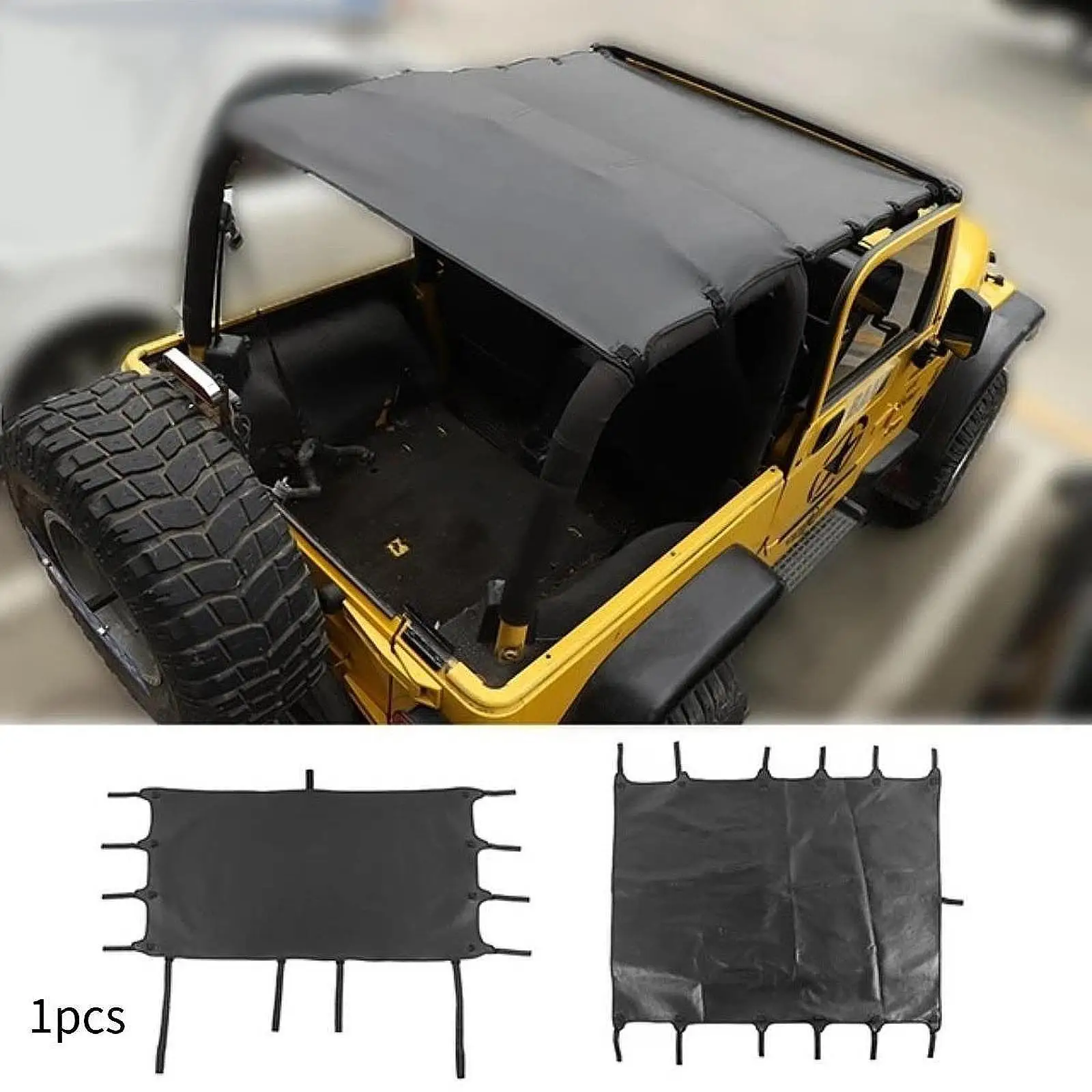 

Extended Bikini Top Cover Components Sunshade for Jeep Wrangler TJ 1997-2006