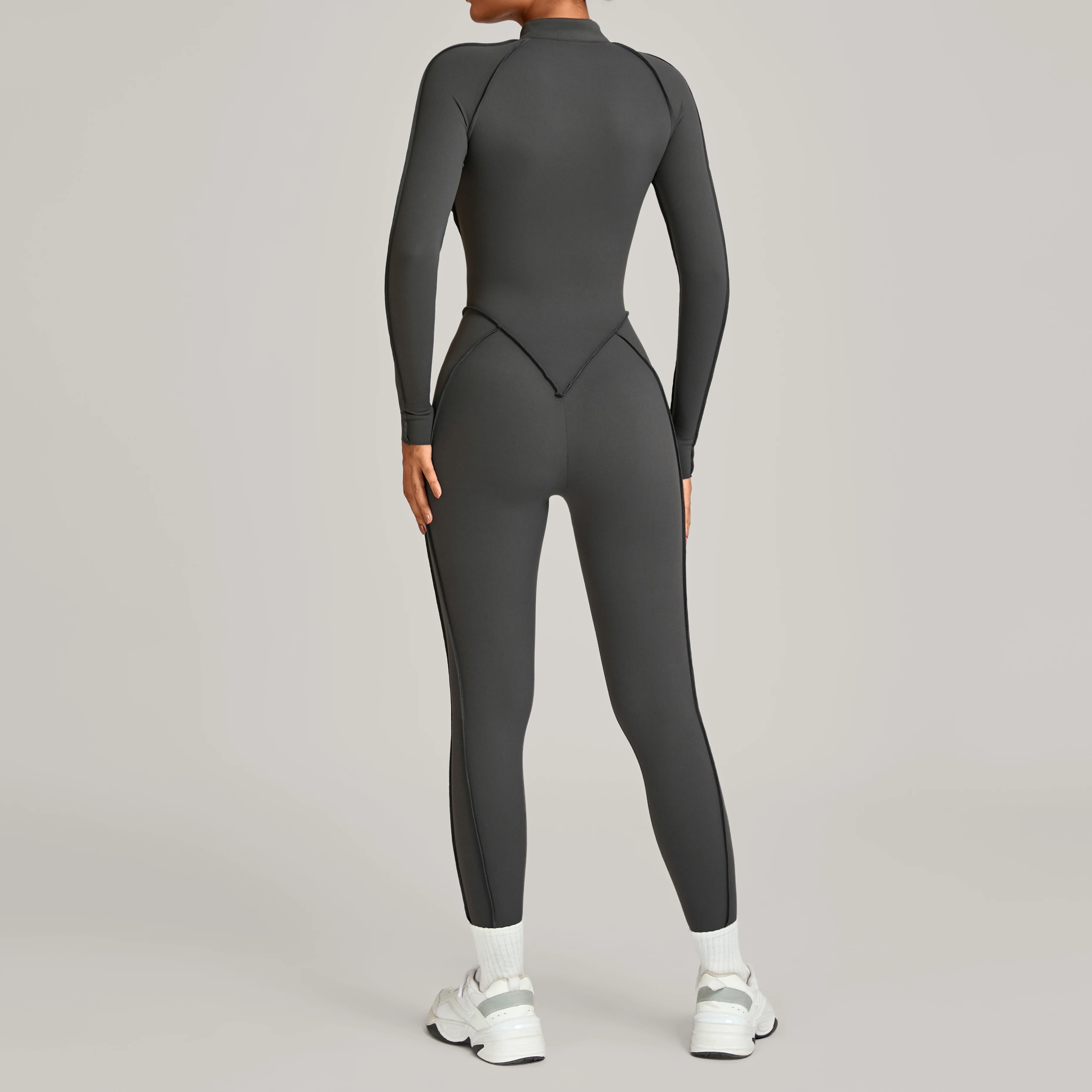 Women Fitness Yoga Zipper Jumpsuit High Elasticity Sport Bodysuit Female Outdoors Gym Tracksuits Workout Sports Sexy Jumpsuit