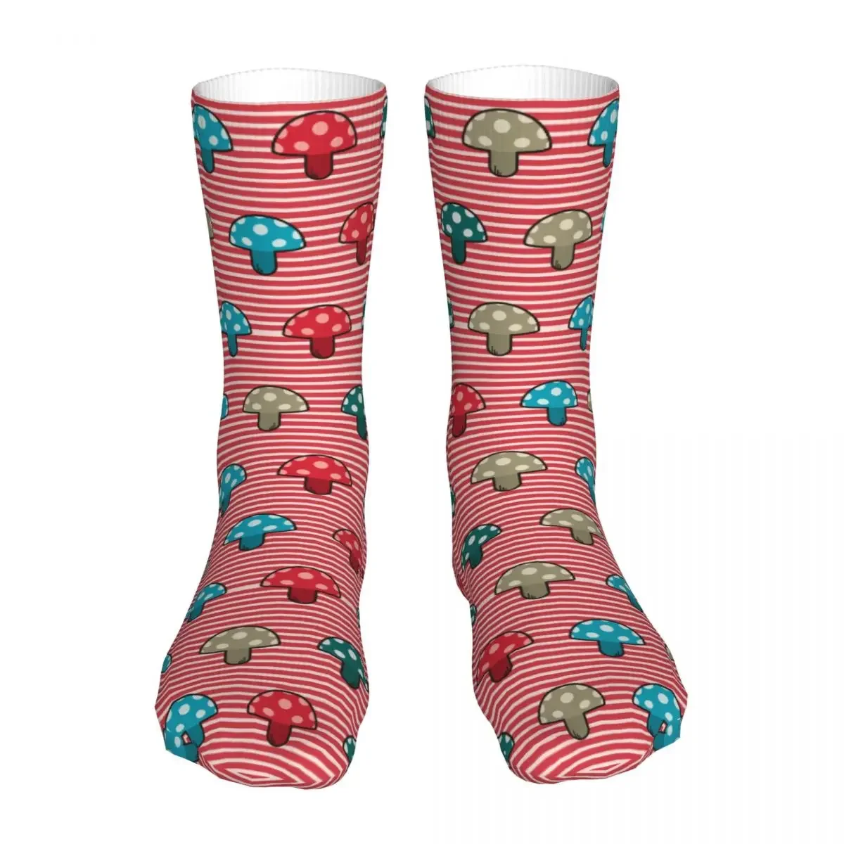 Happy Funny Socks Men's Women's Hip Hop Colorful Mushroom Socks Strips Sport Socks Spring Summer Autumn Winter