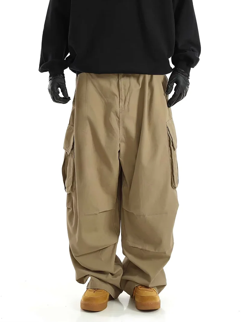 Amerikanischer Hip-Hop-Streetwear-Stil: Trendige Weite Jogginghose für Männer und Frauen, Leichte Cargo-Hose mit Mehreren Taschen, Lässige Hose – Detail 13