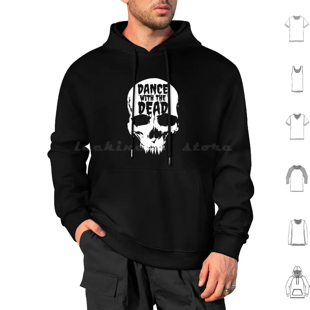 Dance With The Dead-Skull Teeth Hoodie cotton Long Sleeve Music Band Synthwave Synth Wave Darkwave Dark Dance Dead Dance With