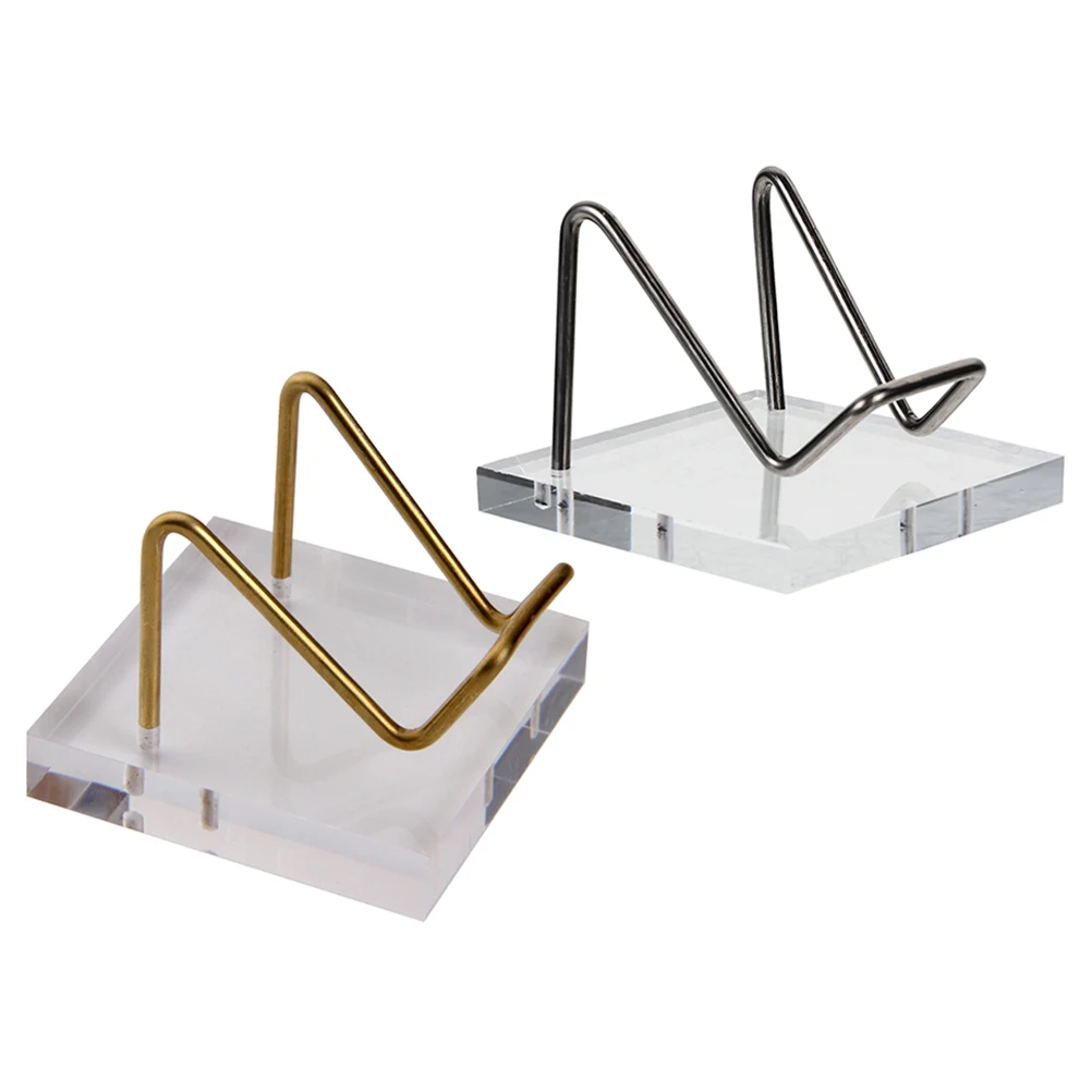 

2pcs for Crystal Mineral Stone Sphere Holder Transparent Easel Sphere Display Stand Quartz Shelf Storage Rack