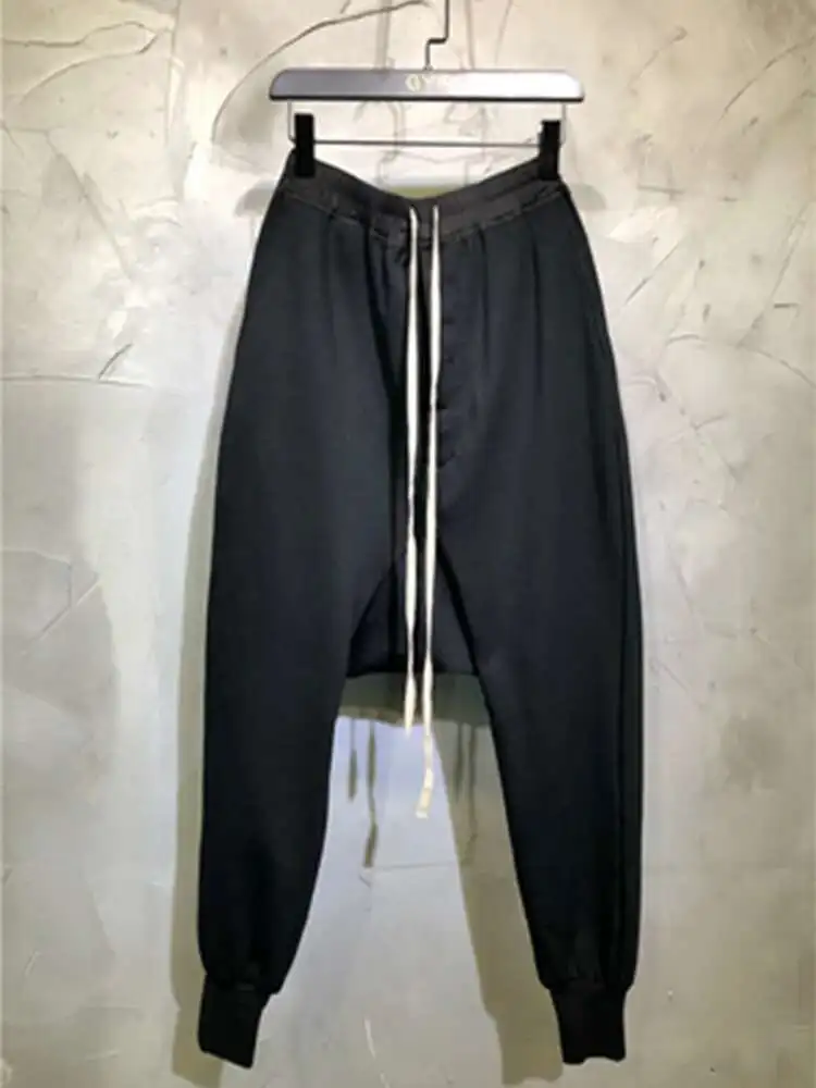Style With Winter Solid RO Fall And Casual Men's Dark Color Fashion Flying Mouse Trousers Harem Pants