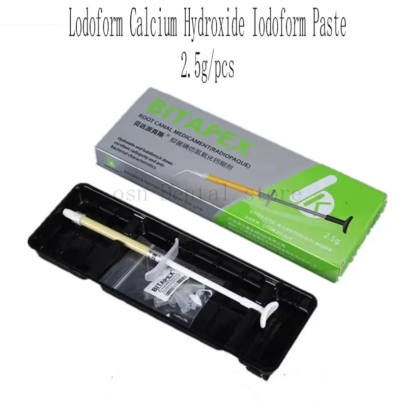 Dentistry Lodoform Calcium Hydroxide Iodoform Paste 2.5g/Syringe Root Canal Disinfection Paste Root Canal Preparation