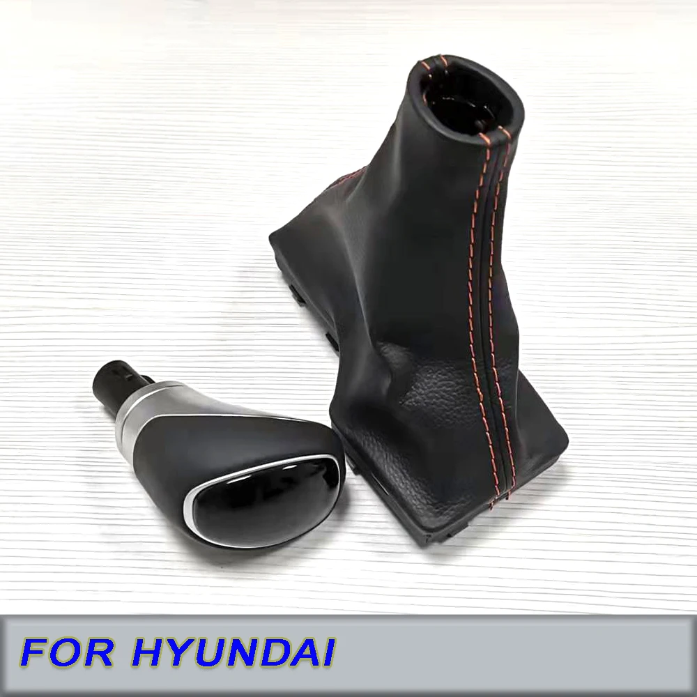 Gear control shift handle black High Glossy A/T Gear Shift Knob Leather Boots 46720C1200 for 2015-2017 Hyundai LF Sonata