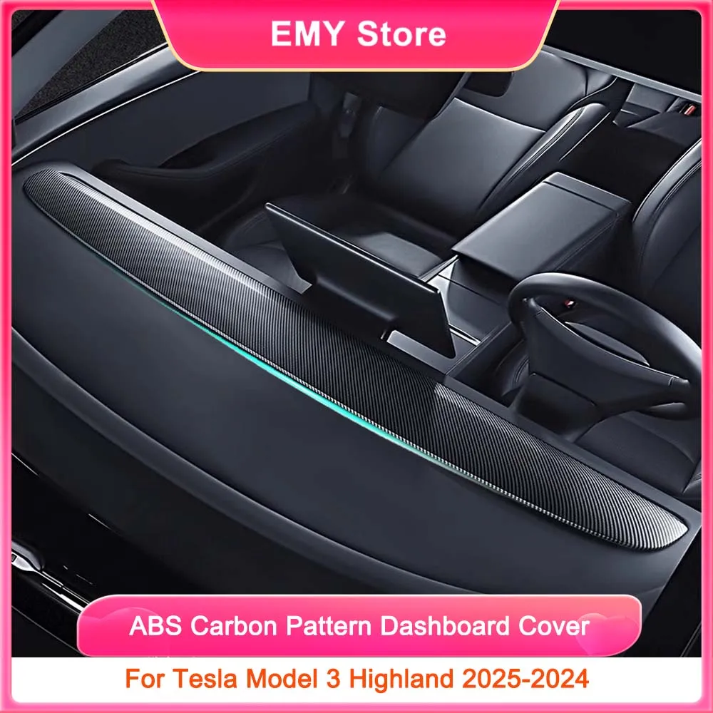 HEENVN Für Tesla Model 3 Highland Y Juniper ABS Armaturenbrett-Abdeckung Luftauslass-Verkleidung Innenraum-Stilzubehör – Detail 1