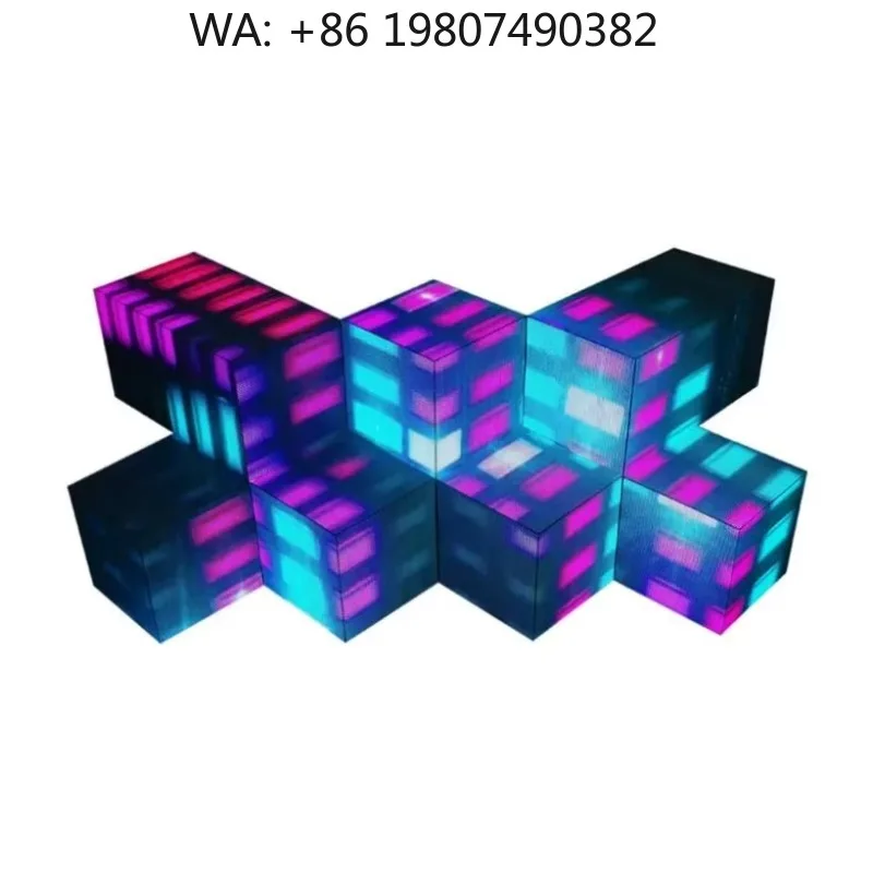 

Custom Logo Metal P5 LED Video Wall DJ Booth Table Irregular Furniture for Nightclub Elevator Commercial Stage Application
