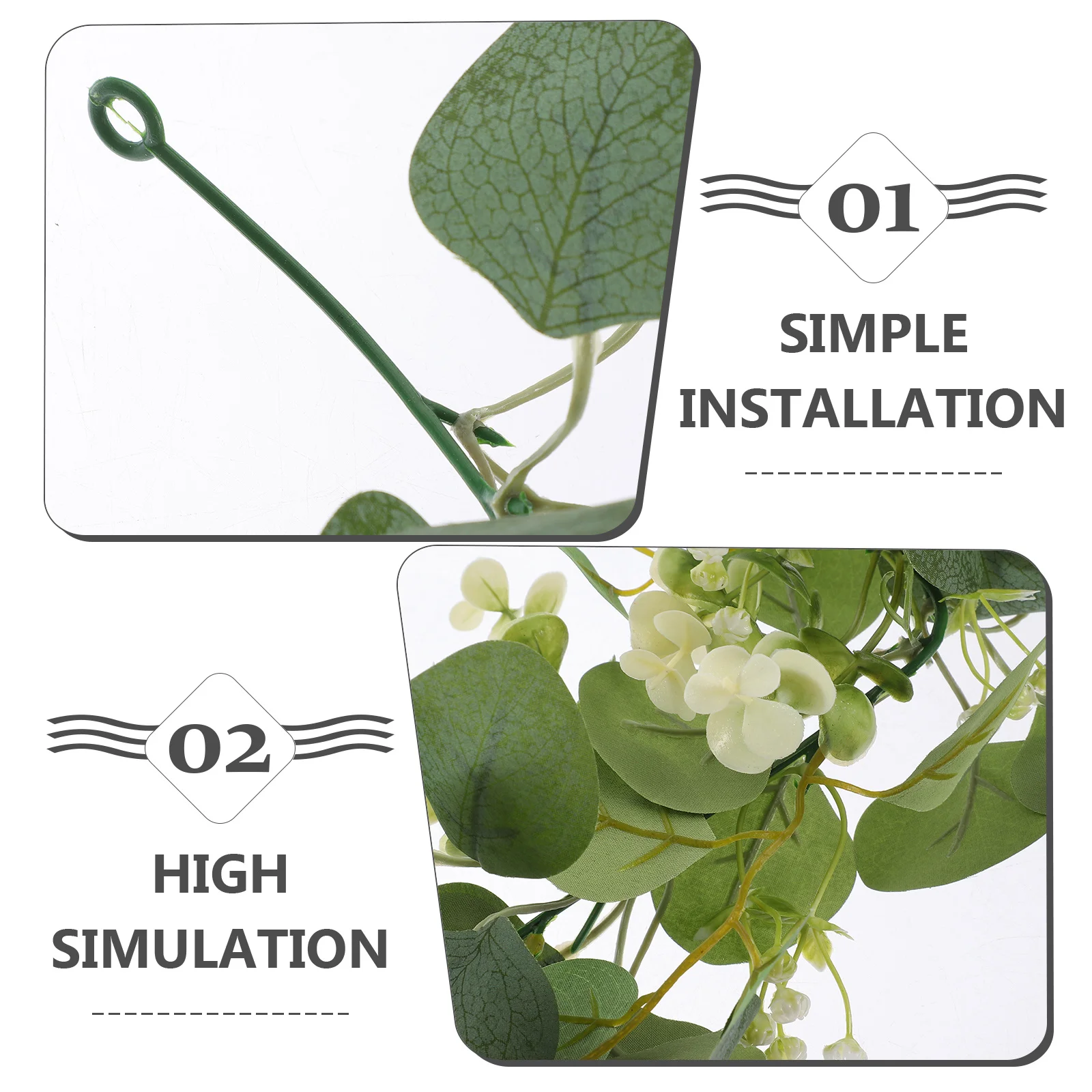 

Artificial Eucalyptus Vine 3M Fake Hanging Vine for Wedding Decor Festive Party Home Garden Wall Drape Simulation Plant Rattan