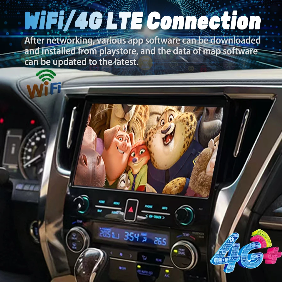 11,5-дюймовый Android 14 для Toyota Alphard 30 Vellfire 2015-2019, автомобильный GPS-навигатор, головное устройство, мультимедийный плеер, автомагнитофон