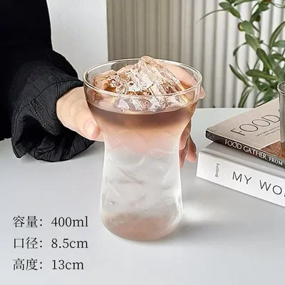 400ml Glas Tasse hoch Boro silikat Glas Milch Kaffeetasse transparente Wassers aft Tassen Tasse Trink geschirr Weingläser Cocktail Whisky