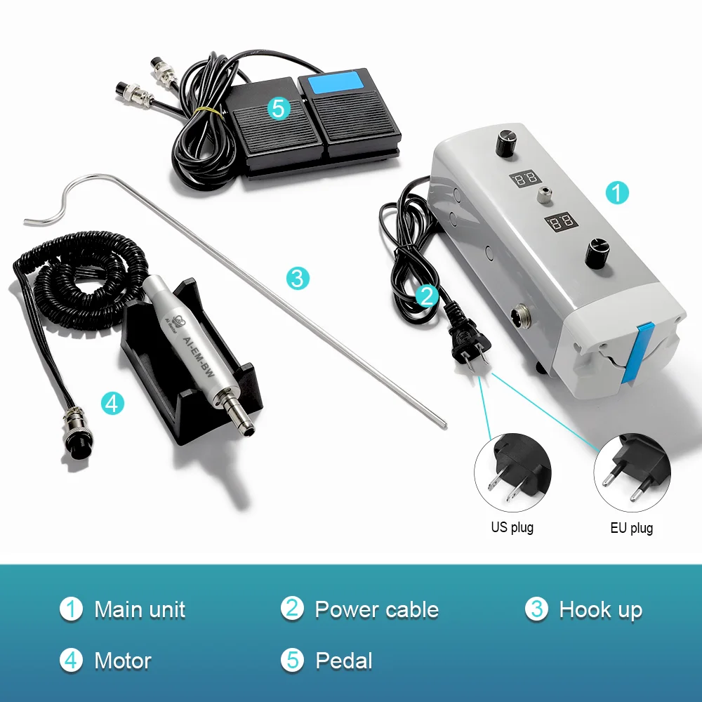 Instrument de chirurgie de type E, AI-EM-BW, pompe à eau, Irrigation, moteur sans balais, Kits de pièces à main d\'implant Non optiques