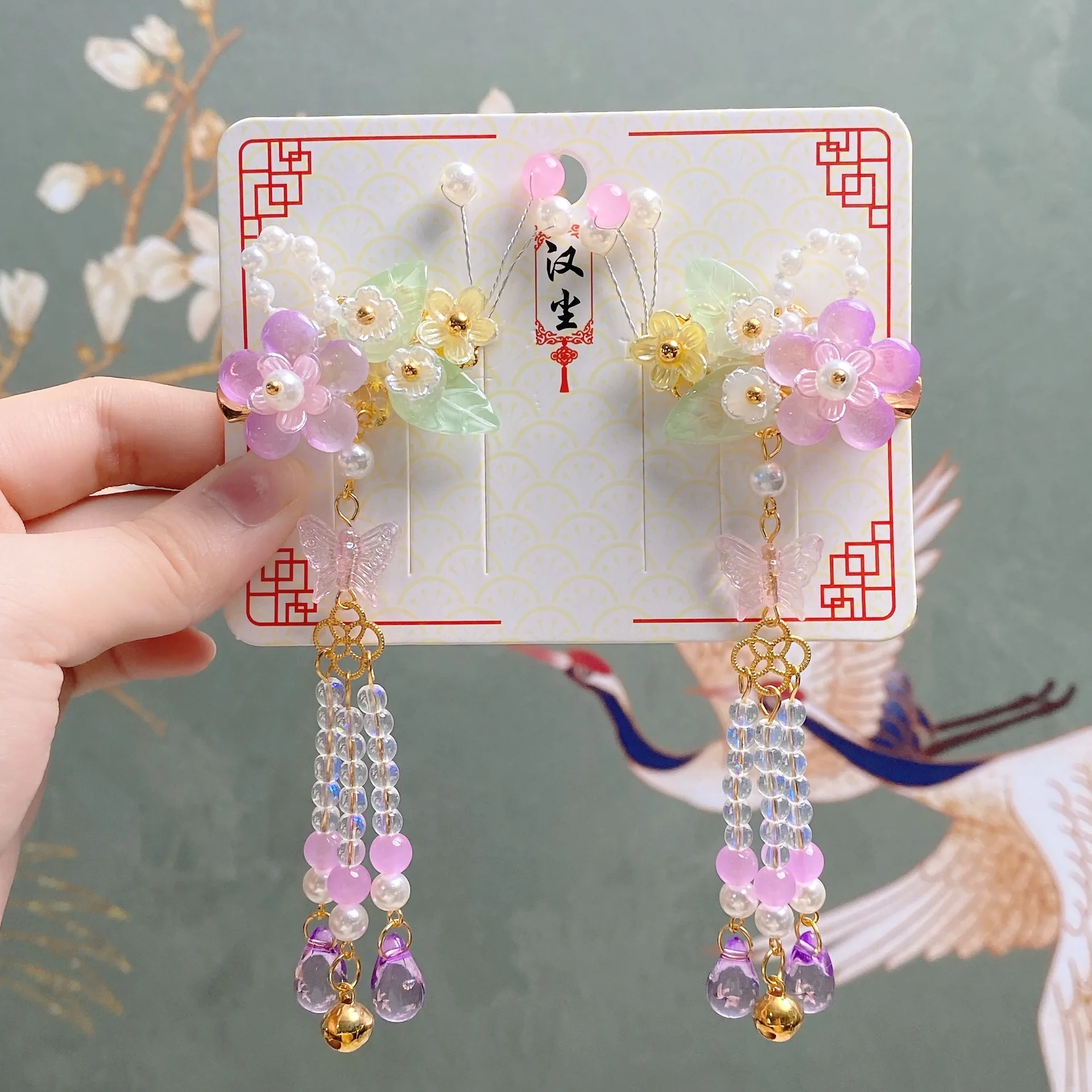 Children\'s Hanfu Hair Clip Ancient Hair Clip Step Shake Super Fairy Ancient Hair Clip Little Girl Fringe Chinese Style Hair Clip