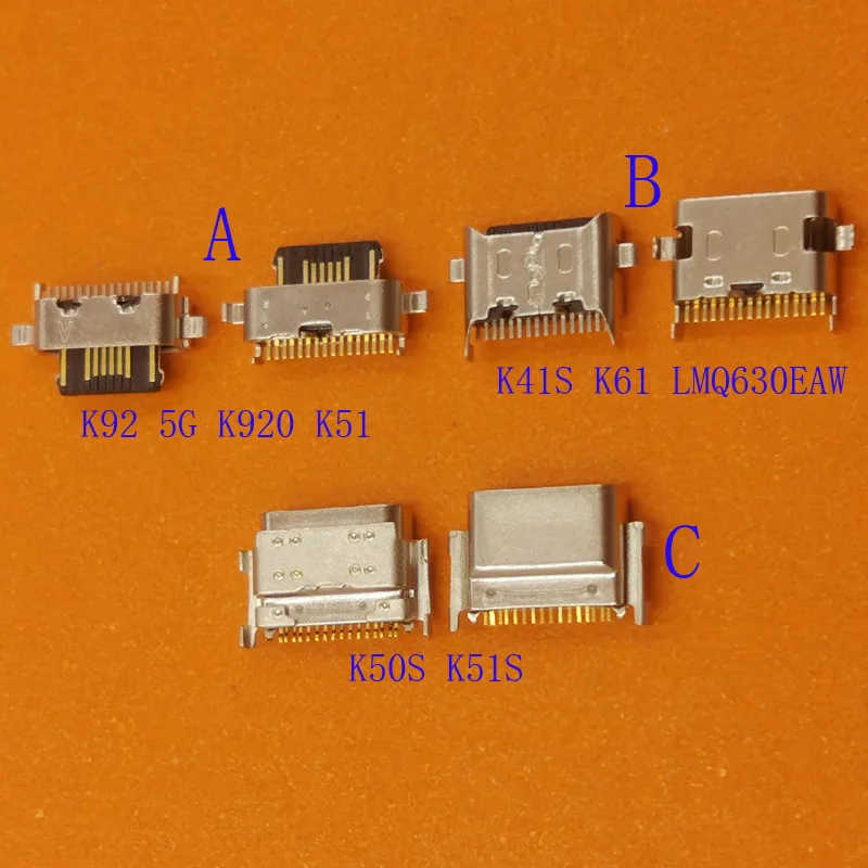 10Pcs Charging Dock Port Connector Type C USB Charger Plug Contact Jack For LG K41S K61 Q630 K50S K51S K92 K920 K51 LMQ630EAW