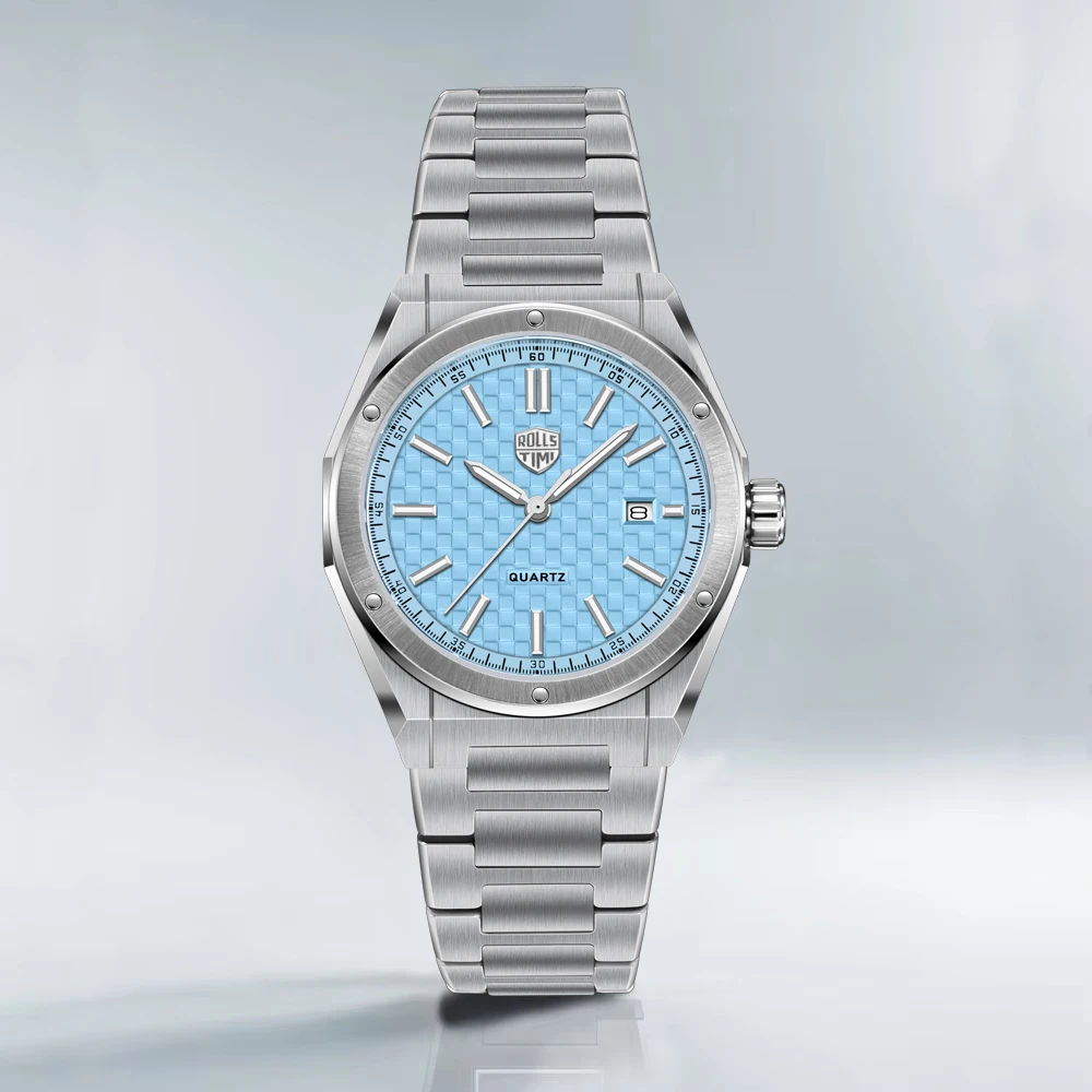 

2025 New RollsTimi Mens Watches Top Luxury Quartz Wristwatches Luminous Waterproof Watch For Man AR Sapphire Mirror Men Gift Box