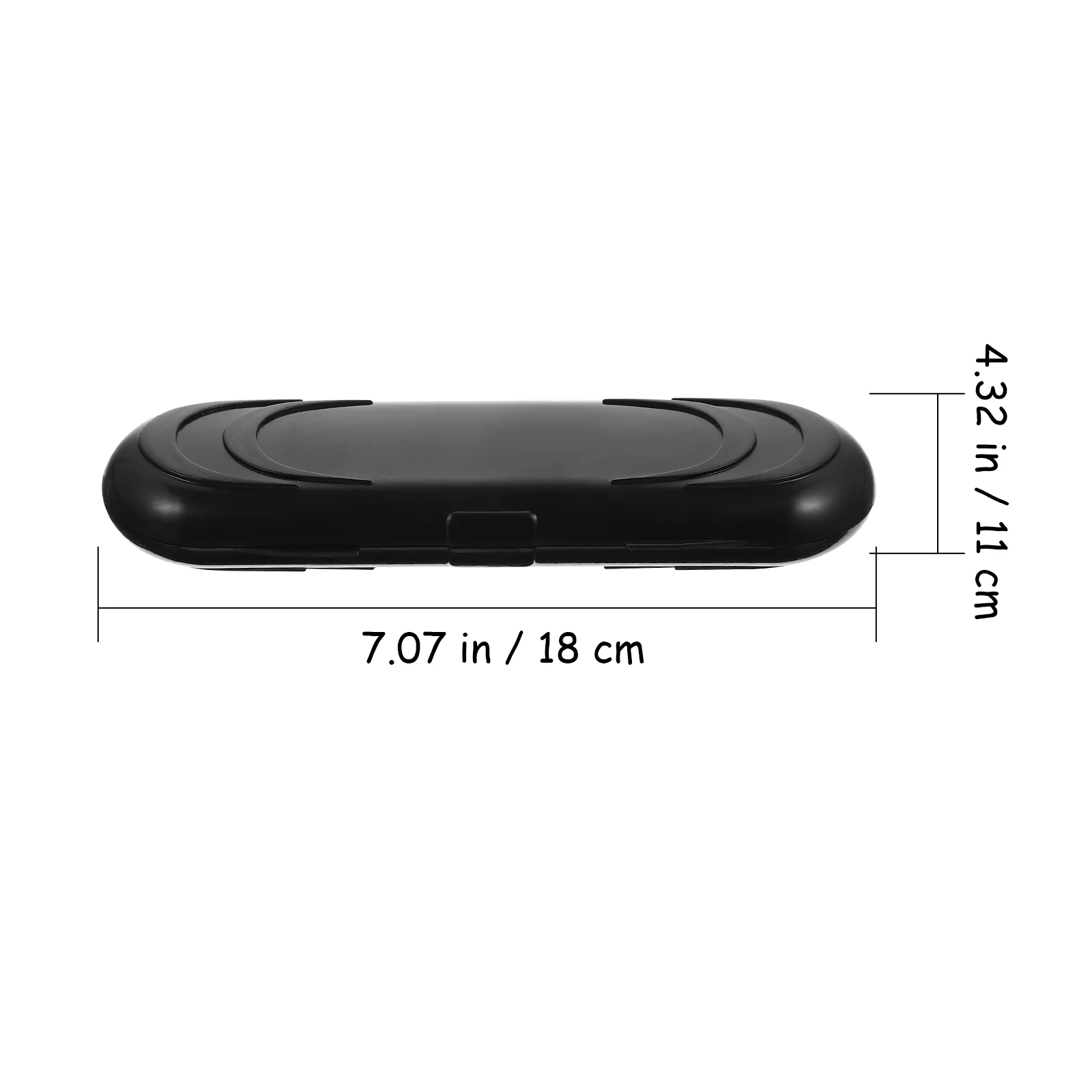 Box Case for Steel Organizer Game Container Portable Oval Thin Storage Holder Black