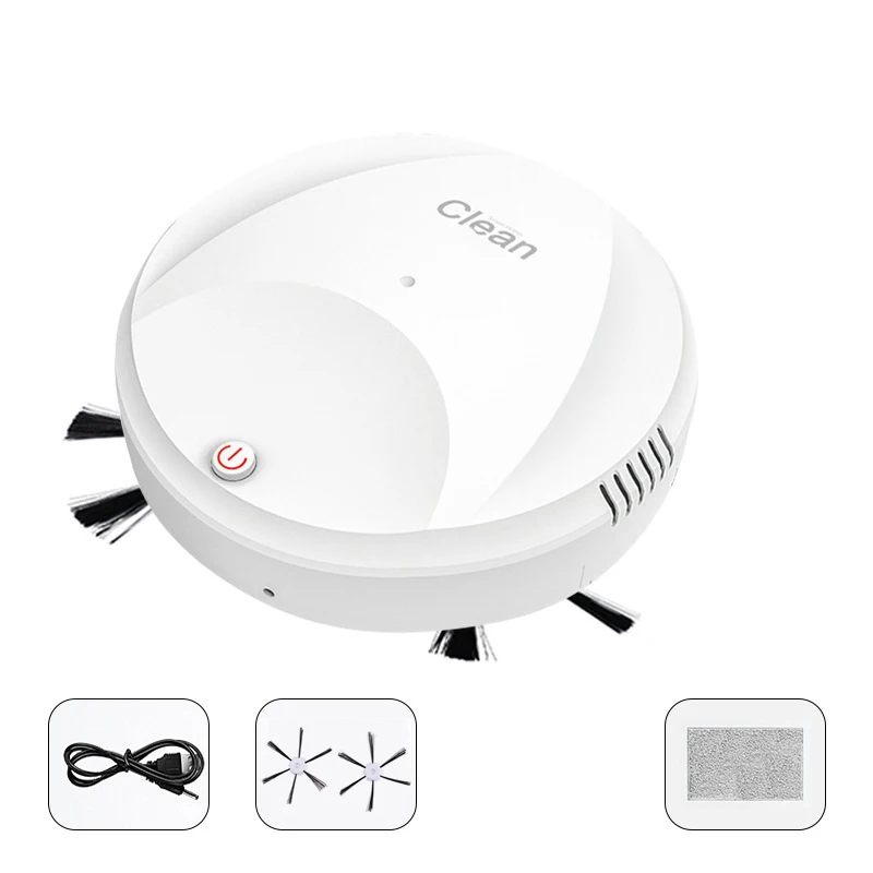 Robotic Vacuum Cleaner Smart Wireless Low Noise USB Charging Automatic Clean Robot for Sweeping and Mopping