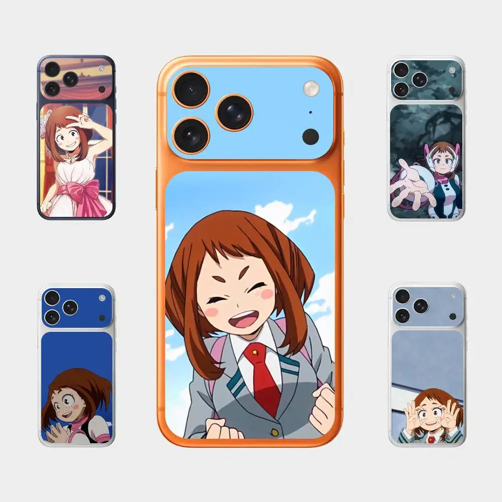 

Anime Figure O-Ochaco U-Uraraka Plain Decal Skin for iPhone17 Pro Max Back Film Cover Wrap Screen Anti-scratch Durable Sticker