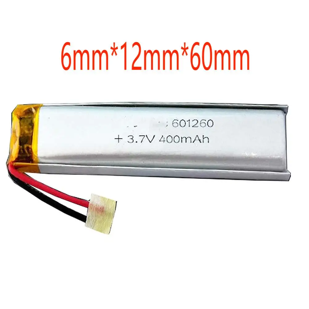 2/5/10/20 Pcs 3.7V 400mAh 601260 Lithium Polymer Ion Battery 2.0mm JST Connector