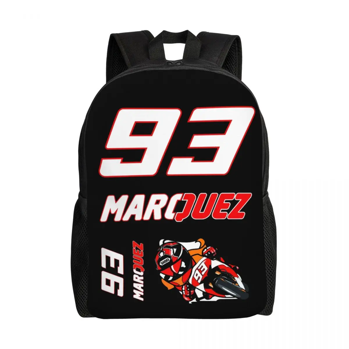 Custom 3D Print Motorcycle-M-Marquezed Backpack for Boys Girls College School Travel Bags Men Women Bookbag Fits 15 Inch Laptop