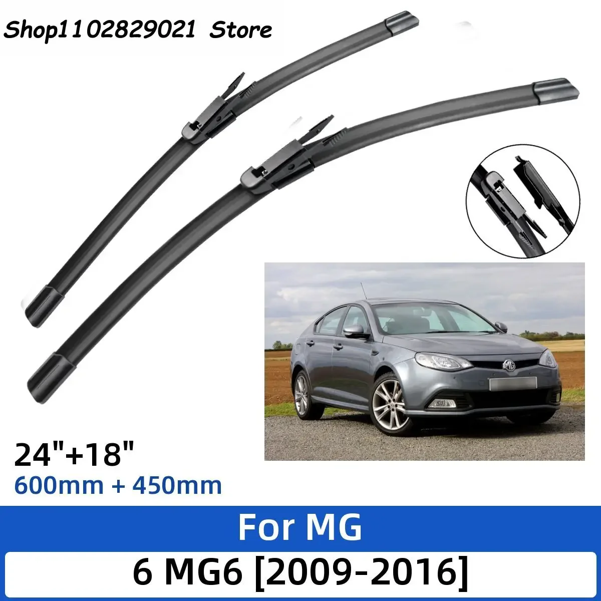 

2PCS for MG 6 MG6 2009-2016 24"+18" Front Wiper Blades Windshield Windscreen Window Cutter Accessories