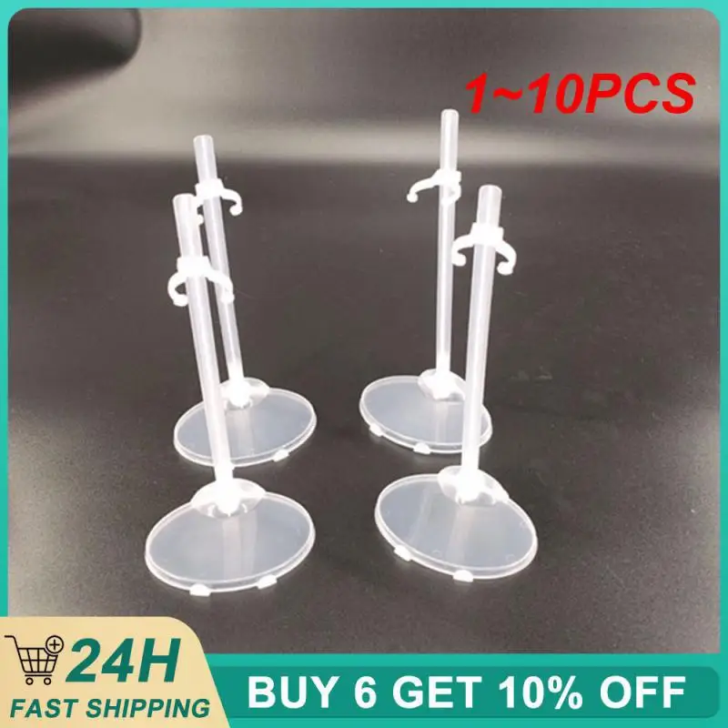 1~10PCS Plastic Doll Holder Fall-proof Doll Bracket Transparent Waist Support Transparent Plastic Standing Display Support