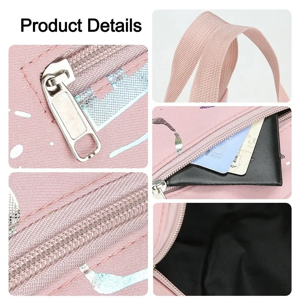 حقيبة غداء ذات سعة كبيرة، حقيبة يد تسوق بسيطة متعددة الاستخدامات، حقيبة يد مطبوعة برونزية، قماش أكسفورد، حقائب حمل مقاومة للماء #2