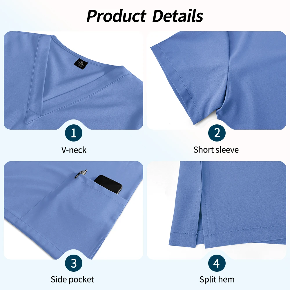 Odzież medyczna damska, uniformy szpitalne, zestaw roboczy dla lekarzy, pielęgniarek, dentystów, kombinezony, spodnie typu jogger, akcesoria do sali operacyjnej, odzież chirurgiczna.