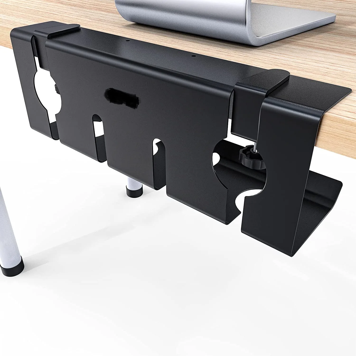 Iron Wire Storage Rack with Screws, Power Strip Organizer, Under Desk Cable Tray Shelf, Home and Office Storage