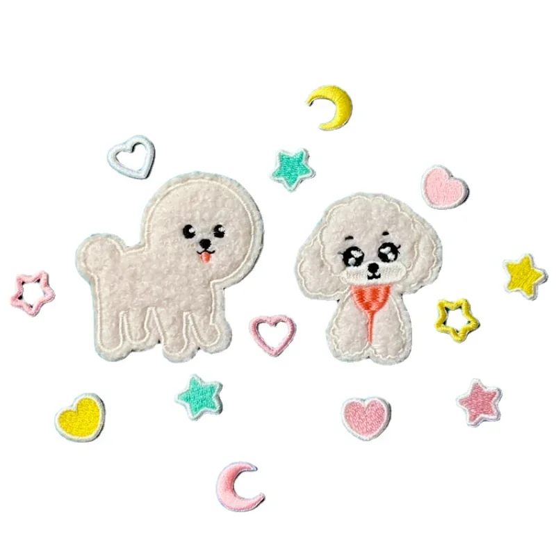 

100pcs/Lot Stick-on Small Embroidery Patch Love Heart Moon Star Shirt Bag Dress Clothing Decoration Accessory Craft Diy Applique