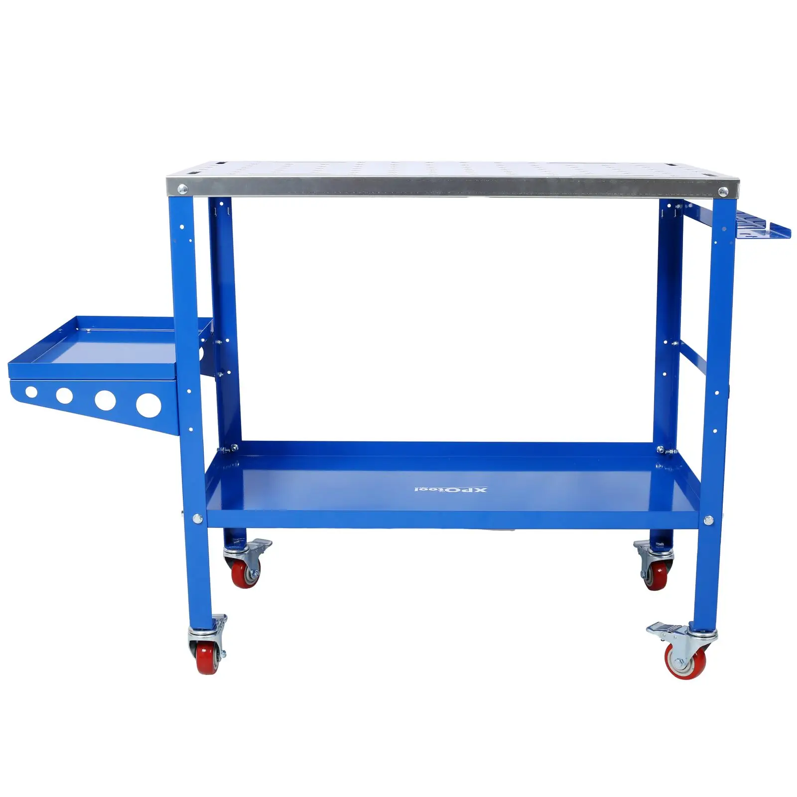 Welding Table 36"x18", 1200lbs Load Capacity Steel Welding Workbench Table on Wheels, Portable Work Bench with Braking Lockable
