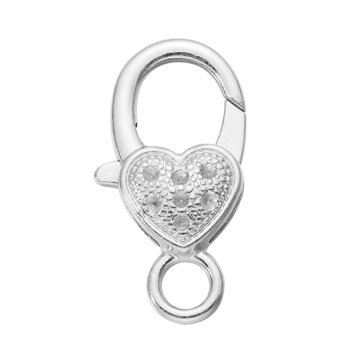 10Pcs Classic Heart Lobster Clasp Small Vintage Alloy for DIY Bracelets Necklaces Bags Accessories Heart-Shaped Lobster Clasp