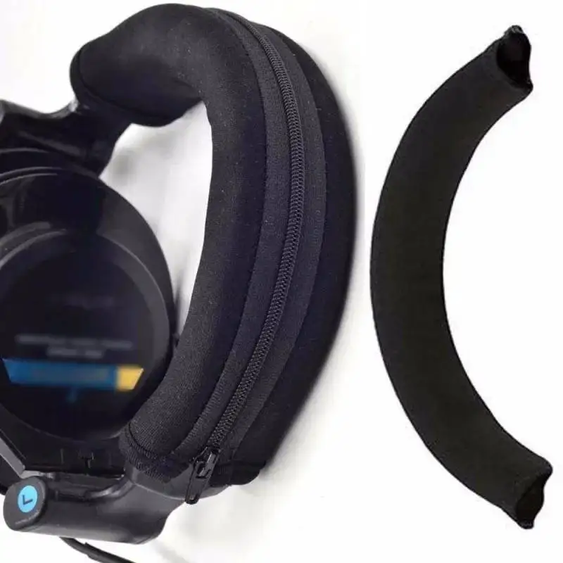 

Zipper Headphone Headband Protector Sleeve Cushion Pad For Audio Technica ATH MSR7 M50X M40X M30 M20X Head Phone Protect Sleeve