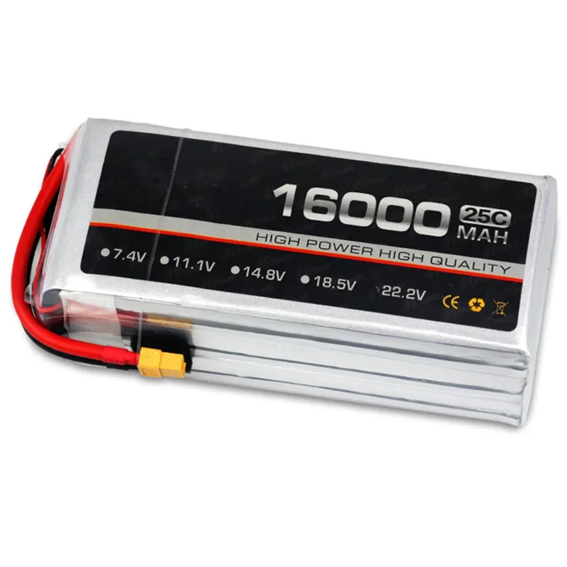 22.2V 6S1P 16000mah RC li polymer battery pack for ua agriculture aircraf