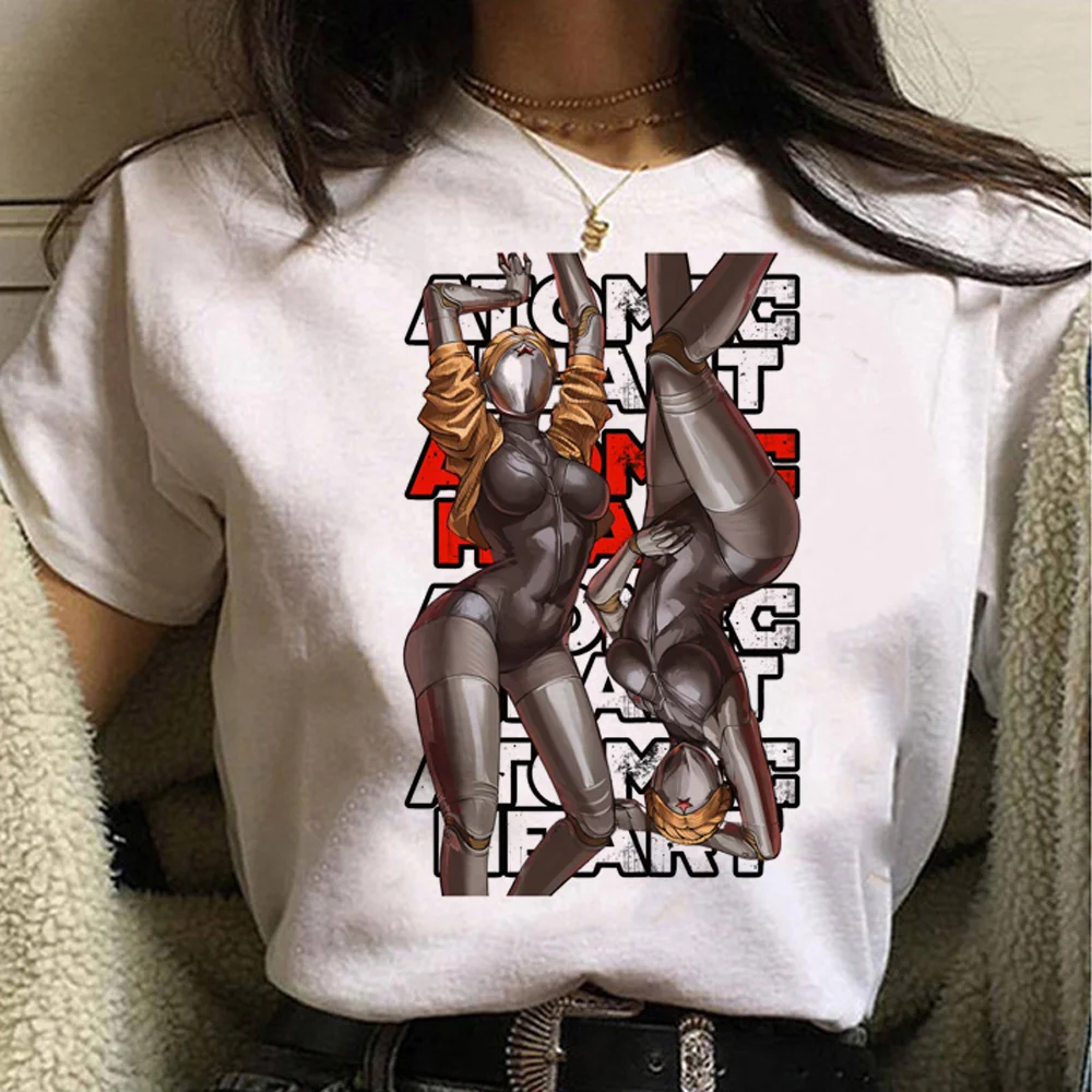 Atomic Heart t shirt women Y2K anime funny tshirt female anime streetwear manga clothing