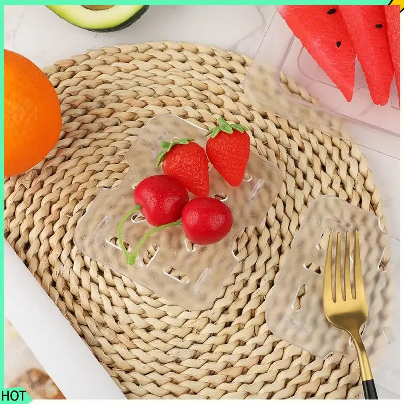 AWAH Fruit Vegetables Draining Trays–24 Pcs Clear Plastic Drain Shelf For 1/6 Size For Food Pan With Acrylic Grate