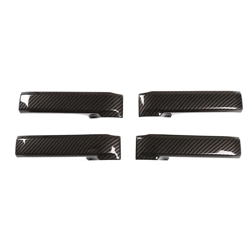 For 2008-2021 Toyota Land Cruiser 200 LC200 ABS carbon fiber Car Interior Door Handle Cover Decoration Stickers Accessories