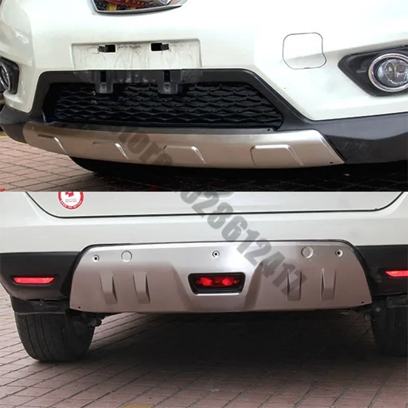 for Nissan X-Trail XTrail t32 2014~2016 car accessories Stainless steel front and rear Bumper Protector Skid Plate cover