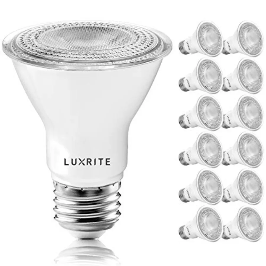 

12 Pack PAR20 LED Bulbs, 50W Equivalent, 2700K Warm White, Dimmable LED Spotlight Bulb, Indoor Outdoor, 7W, 500 Lumens, Wet Rat