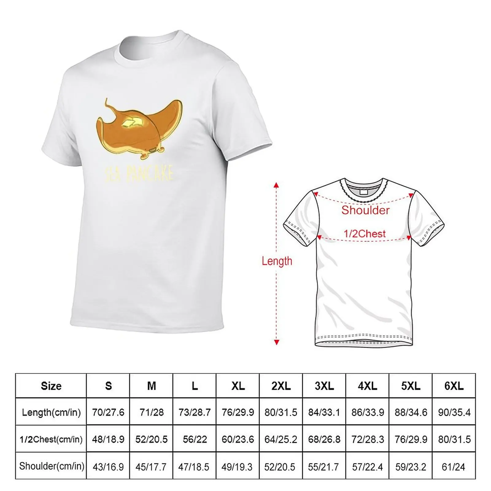 Sea Pancake Proper Manta Sting Ray Animal Name T-Shirt Big Size Simple T-Shirt