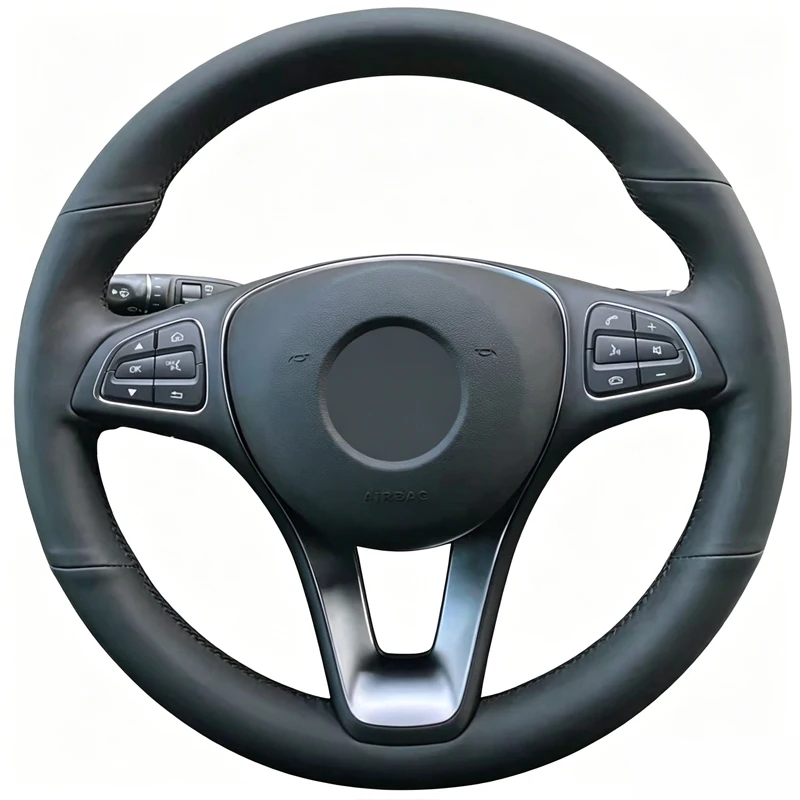 

Car Steering Wheel Cover for Mercedes Benz W176 W246 W205 C117 C218 X218 W213 X156 X253 W166 X166 EQV W447 Hand Stitched Leather