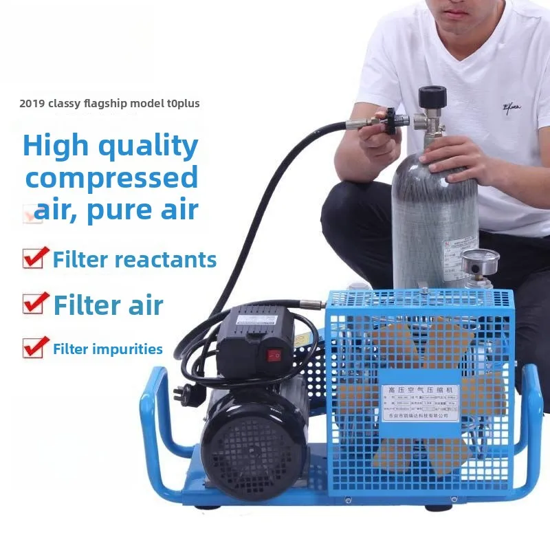 Submersible gas cylinder high pressure air pump automatic shutdown, positive pressure fire air respirator high pressure air pump