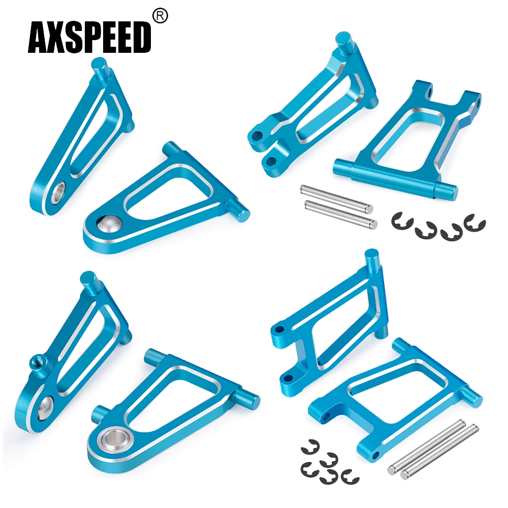 AXSPEED przednie tylne górne dolne wahacze ze stopu aluminium dla Tamiya TT01 1/10 RC samochód do driftu ulepszenia części
