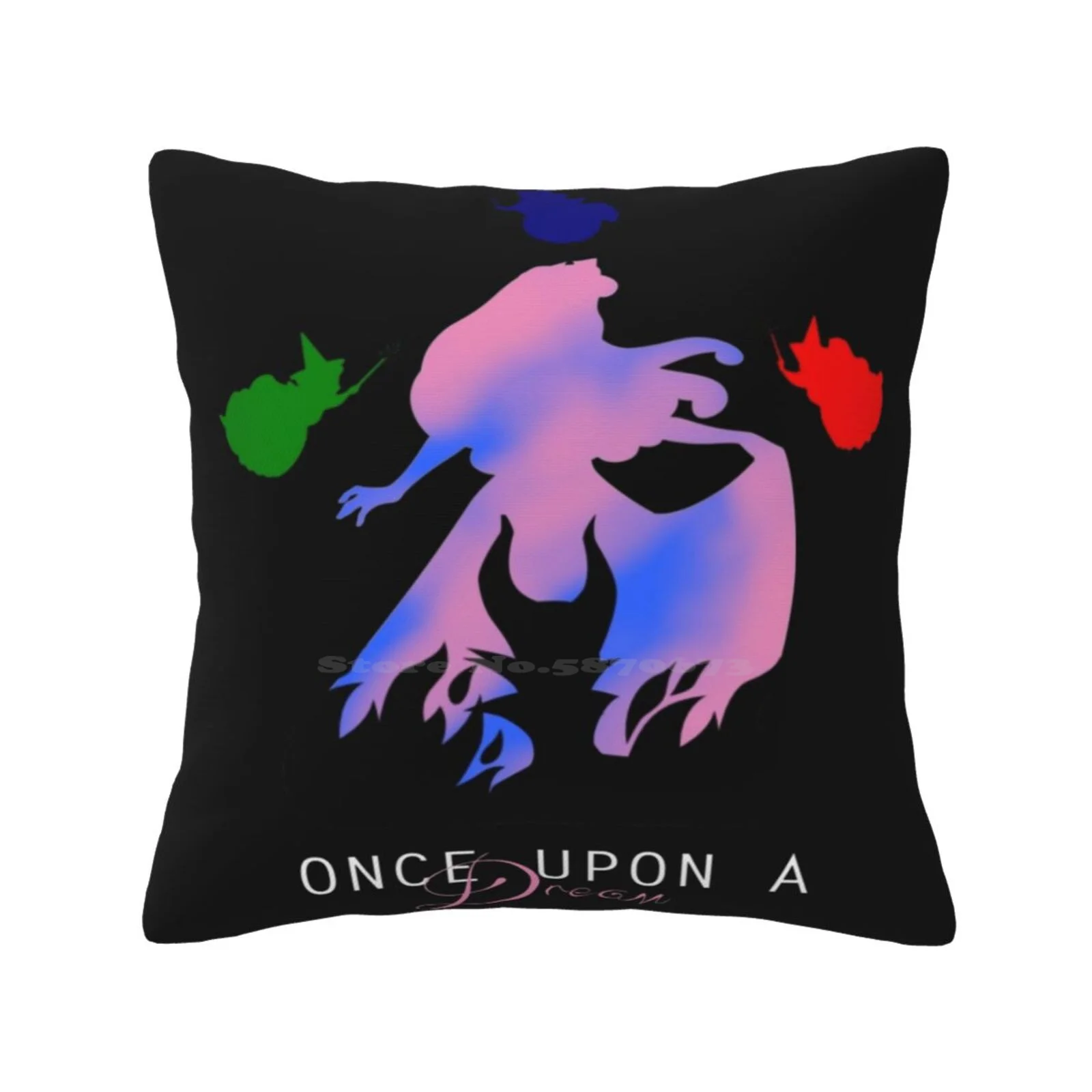 Once Upon A Dream Pillow Cover Hug Pillowcase Once Upon A Dream Sleeping Beauty Fairy Villains Princess Aurora Dawn