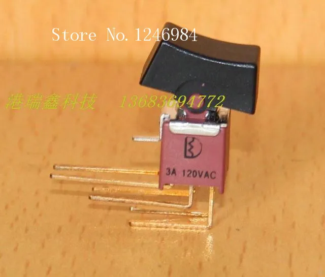 [SA]ER-9 -way gold-plated six feet two tranches of scoliosis small toggle switch Q24 Rocker waterproof Taiwan Deli Wei 4AD1--20p